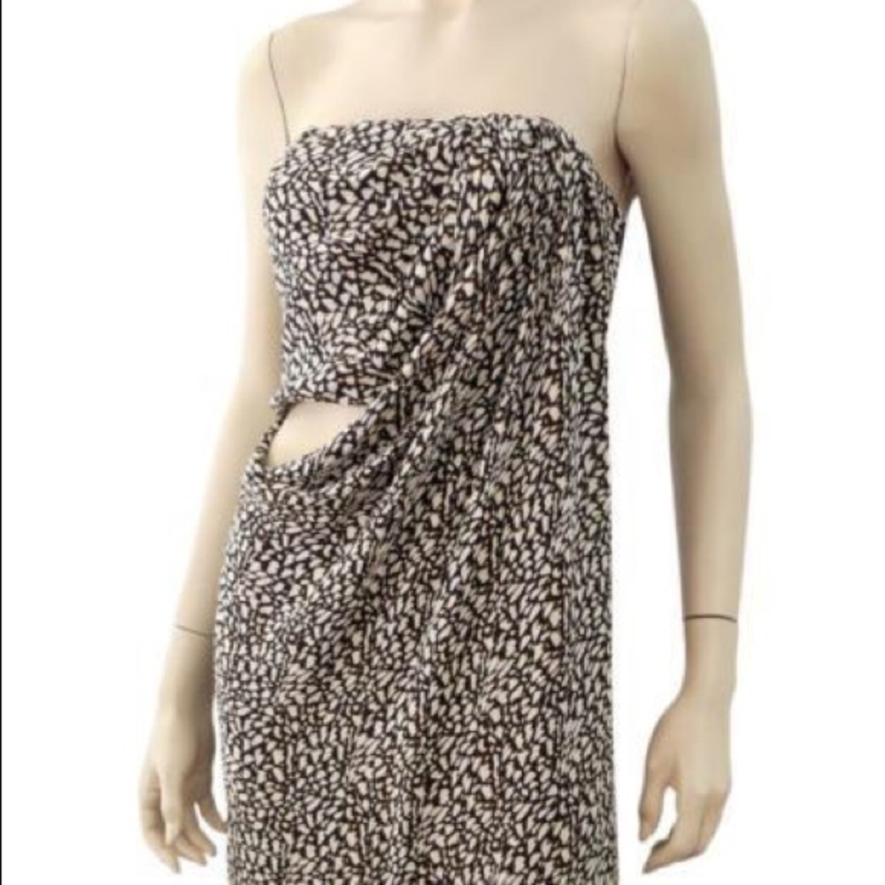 Willow strapless cutout dress with builtin bra